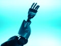 Robotic hand & arm reaching up Royalty Free Stock Photo