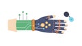 Robotic Hand Bionics Prosthetics Future Technology AI Integration, vector design Generative AI Royalty Free Stock Photo