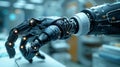 Robotic hand close-up - generative ai Royalty Free Stock Photo