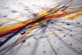 Robotic Hand Creates Abstract Artwork With Algorithmic Lines in a Creative Studio Environment During Day