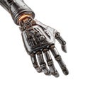 Robotic Hand Detailed 3D Render of a Mechanical Arm against transparent background Royalty Free Stock Photo