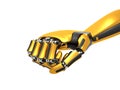 Robotic hand gold and black colour