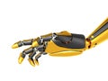 Robotic hand gold and black colour