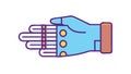 Robotic Hand Interface. Prosthetics, AI, Advanced Human-Machine Interaction, vector design Generative AI Royalty Free Stock Photo