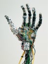 Robotic hand made of electronic components