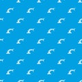 Robotic hand manipulator pattern seamless blue Royalty Free Stock Photo