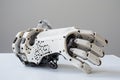 robotic hand with safety features, such as sensors and tactile feedback