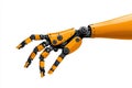 Robotic hand white isolate background Royalty Free Stock Photo
