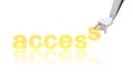 Robotic hand and word Access - business concept Royalty Free Stock Photo