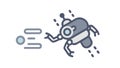 Robotic Insect Icon: Robotics and Bio-Technology, vector design Generative AI Royalty Free Stock Photo