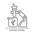 Robotic lab assistance linear icon