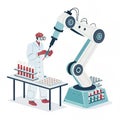Robotic lab assistant analyzing samples