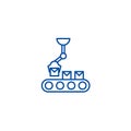 Robotic line line icon concept. Robotic line flat vector symbol, sign, outline illustration.