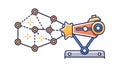 Robotic Network Integration, Automated Data Handling, Smart Automation, vector design Generative AI Royalty Free Stock Photo