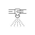 Robotic painting line outline icon