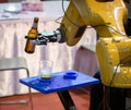 Robotic pouring beer Royalty Free Stock Photo