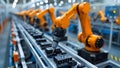 Robotic Precision in Electronic Automation. Concept Industrial Robotics, Automated Systems,