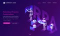 Robotic process automation isometric concept Royalty Free Stock Photo
