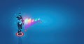 Robotic Process Automation Powered by Artificial Intelligence - RPA - 3D Isometric Illustration
