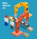 Robotic production line Royalty Free Stock Photo