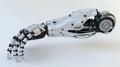 44 Robotic prosthetic android arm hand 3D render detailed mechanical Royalty Free Stock Photo
