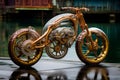 Robotic Reflections: Liquid Metal Bike with Bold Structural Designs