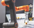 Robotic or robot arm for industrial pick and place, insertion, quality testing or machine tending