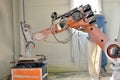 Robotic stone milling machine Royalty Free Stock Photo