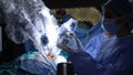 Robotic Surgery. Medical operation involving robot. Medical robot. Royalty Free Stock Photo