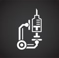 Robotic surgery related icon on background for graphic and web design. Creative illustration concept symbol for web or Royalty Free Stock Photo