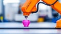 Robotic system inspecting 3D-printed object for quality