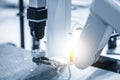 The robotic system working with multi-axis CMM machine