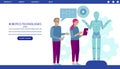 Robotic Technologies Development Landing Page Royalty Free Stock Photo