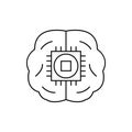 Robotic technology brain chip icon. Element of robotic icon