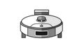 Robotic Vacuum Cleaner Flat Vector Icon Royalty Free Stock Photo