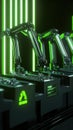 Robotic waste sorting system efficiently separates recyclables in clean environment. Generative AI