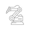 Robotic welding machine line icon