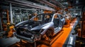 Robotic Welding Process in Car Production Line