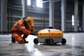 robotic worker performing hazardous tasks, with built-in safety features to prevent injury