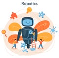 Roboticist concept. Robotic engineering and constructing. Idea of artificial