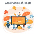 Roboticist concept. Robotic engineering and constructing. Idea of artificial