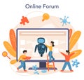 Roboticist online service or platform. Robotic engineering