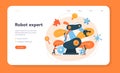 Roboticist web banner or landing page. Robotic engineering Royalty Free Stock Photo
