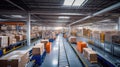 robotics boxes in warehouse Royalty Free Stock Photo