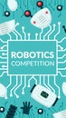 Robotics competition, humanoids androids banner