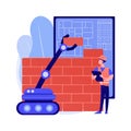 Robotics construction abstract concept vector illustration.