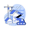 Robotics construction abstract concept vector illustration.