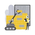 Robotics construction abstract concept vector illustration.