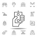 Robotics control robot hand outline icon. set of robotics illustration icons. signs, symbols can be used for web, logo, mobile app