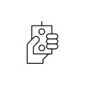 Robotics control robot hand outline icon. Signs and symbols can be used for web, logo, mobile app, UI, UX